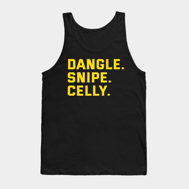 DANGLE. SNIPE. CELLY. Tank Top by HOCKEYBUBBLE